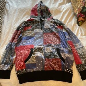 GPPR cotton mixed bandana print sweatshirt RARE!!